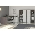 thumbnail image 3 of Bestar Equinox 3 Piece Set Wooden L Shaped Office Set in Bark Gray and White, 3 of 5