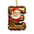 thumbnail image 2 of DAMAI 26 Letter Gold Christmas Ornaments With Cartoon Santa Claus- 2D Initial Ornaments for Christmas Tree, Personalized Name Decorations with Alphabet Letters for Holiday Decor, 2 of 3