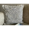 thumbnail image 4 of The HomeCentric Decorative Pillow Covers Grey Pack of 2, 18"x18" (45x45 cm) Jacquard Bead Embroidery, Textured & Jacquard Cushion Covers For Sofa, Abstract Modern Style - Ashen Splatter, 4 of 8