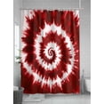thumbnail image 5 of Fsddascl Red Ombre Shower Curtain Set - 54" x 78" Washable Bathtub Curtain with 12 Hooks, Farmhouse Chic Tie Dye Abstract Retro Art Waterproof Fabric Stall Shower Curtains for Bathroom/Bathtub, 5 of 6