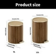 thumbnail image 3 of lanema Trash Can Contemporary Wood Grained Waste Container with Lid Complements Decors, 3 of 15