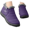 thumbnail image 3 of Gyexs Womens Snow Boots Size 9, Womens Winter Shoes 2025, Removable Footbed, Zip, Riding, Pointed Toe, Men's Fashion, Purple, Size 11, 3 of 8