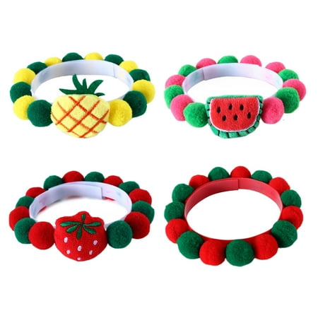 ZPAQI Adjustable Pompoms Collar for Pet Cute Pompoms Birthday Party and Christmas