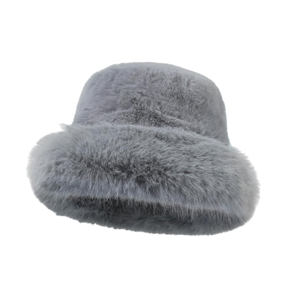 yuksok Winter Bucket Hat Cute Cossack Hat Russian Hat for Motorcycle Hiking Cycling gray