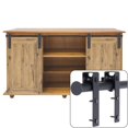 thumbnail image 1 of Industrial Style Cabinet Mini Sliding Barn Door Hardware Kit, Black-Coated Tubular Design For Easy Installation In Your Modern Home, 1 of 5