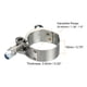 thumbnail image 2 of Abrazaderas de manguera T-Bolt de Uxcell con resorte, paquete de 4, abrazadera de manguera ajustable de acero inoxidable 304 de 1.25" de diámetro de manguera, 2 of 6