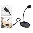 thumbnail image 1 of 1x USB Micrófono de computadora Micrófono Micrófono densador omnidireccional con botón de silencio Plug para juegos Grabación de shamjiam micrófono de la computadora, 1 of 9