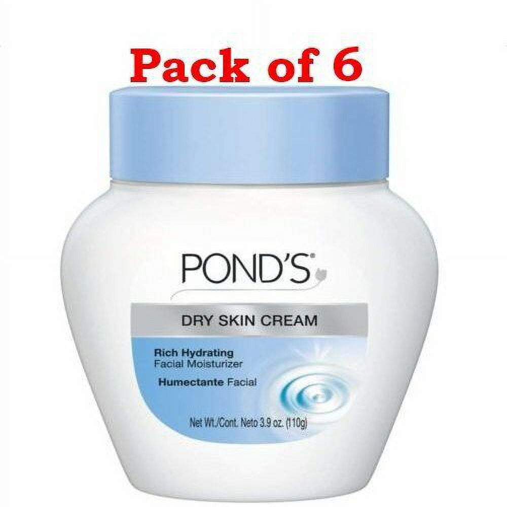 Pond's Dry Skin Cream Rich Hydrating Facial Moisturizer, 3.9oz, 6-Pack