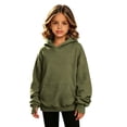 thumbnail image 5 of akafmk Girls Hoodie Sweatshirts Oversized Long Sleeve Sweatshirt with Kangaroo Pocket Casual Pullover Hooded Tops Solid Color Versatile Fall Clothes, Size 11-12 Years, 5 of 7