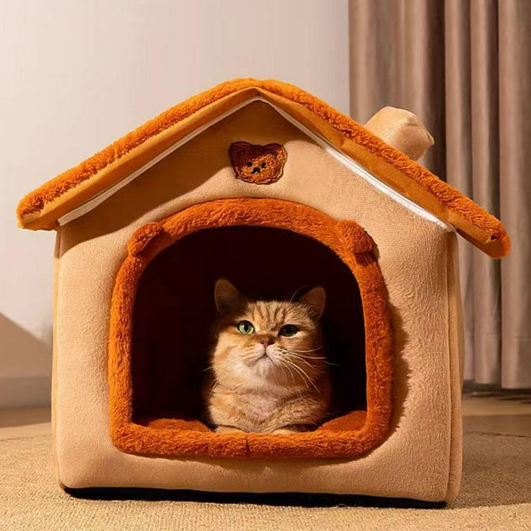 Pet Kennel House Winter Warm Rabbit Ears Cat Litter Pad Closed Yurt Pet Kennel House Winter Warm Rabbit Ears Cat Litter Pad Closed Yurt