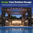 thumbnail image 4 of MELLCOM Louvered Pergola 12x12, Aluminum Pergola with Adjustable Louvered Roofs, Outdoor Gazebo with Waterproof Curtains and Nets, Black, 4 of 7