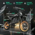 thumbnail image 5 of YVY Peak 3000W Electric Dirt Bike for Adults,48V 25AH,Max 60Miles Electric Motorcycle,14"/12" Tires Full Suspension Mountain Bike Tested Under UL2849, 5 of 10