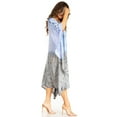 thumbnail image 4 of Sakkas Clementine Third Women's Tie Dye Caftan Dress/Cover Up Beach Kaftan Summer - 44-BlueBlack - One Size, 4 of 5