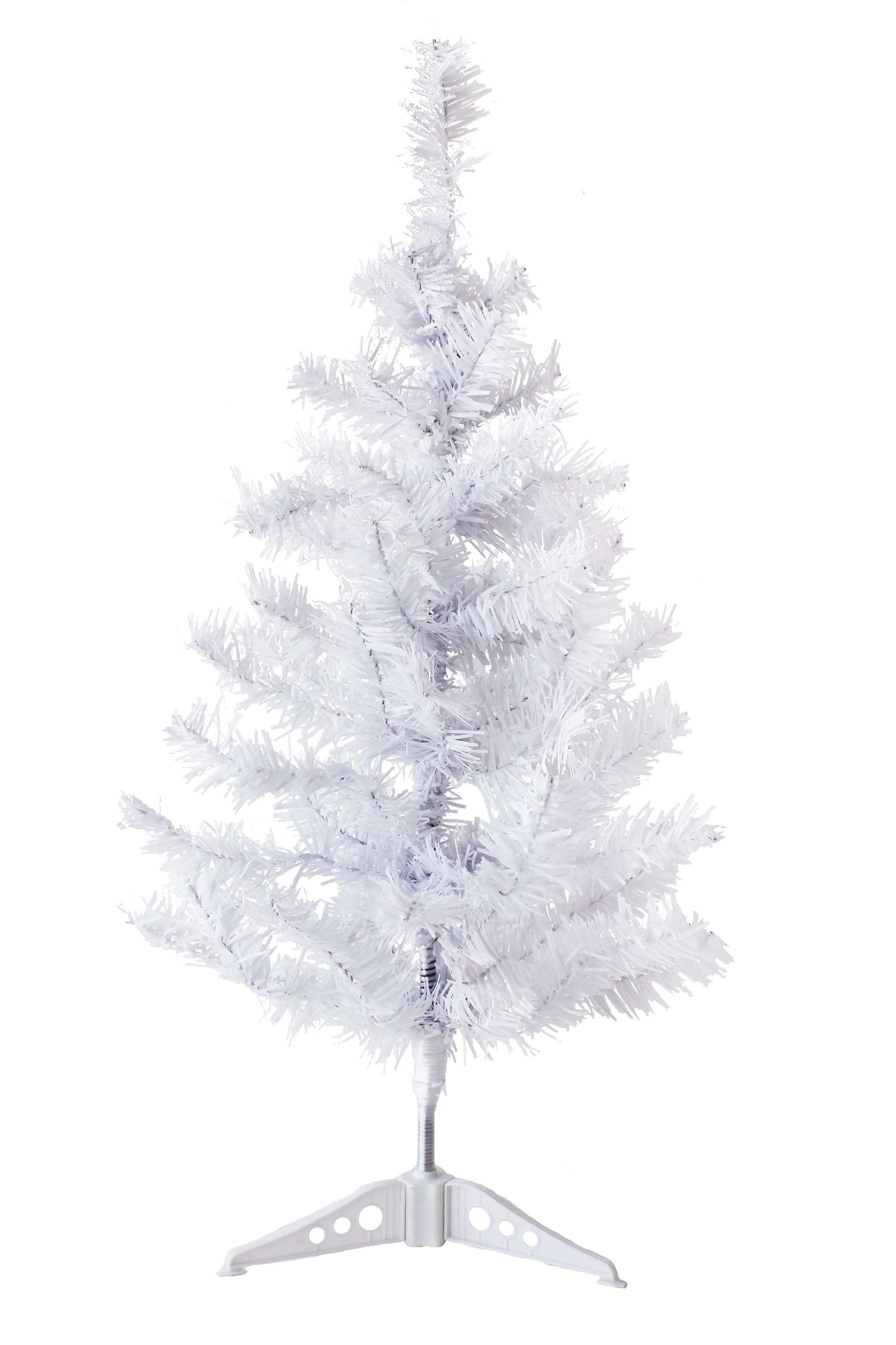 Perfect Holiday 2' White Tabletop Christmas Tree with Stand
