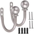 thumbnail image 1 of style3 Un par de ganchos de cortina de metal livianos: ganchos de cortina retro para montaje en pared., 1 of 4