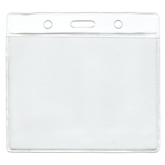 1000pcs - 3" X 4" Horizontal Clear Vinyl ID Badge Holder Plastic Sleeve Name Badges to Hold ID Badges / Cards