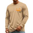 thumbnail image 2 of YNGKMEA Mens Long Sleeve Crew Neck T Shirts Fashion Casual Pumpkin Face Print Pullover Sweatshirt For Fall Winter Wear, 2 of 5