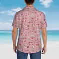 thumbnail image 6 of Uemuo Cute Love Printed Regular Fit Short Sleeve Casual Hawaiian Shirt for Men,Aloha shirt,Tropical shirt,Floral print shirt,Vacation Beach shirt-, 6 of 8