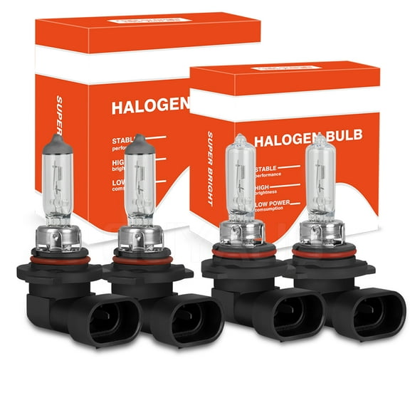 QUAYUB 9005 9006 Halogen Headlight Bulbs Set, 65w 150% Brighter Plug and Play, Pack of 4