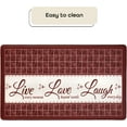 thumbnail image 7 of Achim Anti-Fatigue Mat, Kitchen Live Love Laugh Rectangle, Burgundy, 18" x 30", 7 of 7