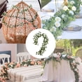 thumbnail image 5 of Simulación de enredaderas de hojas, simulación de enredaderas de eucalipto, decoración de mesa para el hogar de bodas, 5 of 5