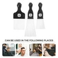 thumbnail image 6 of OUNONA Black Stainless Steel Metal Pick Comb for Afro Hair and Detangling 3Pcs, 6 of 8