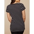 thumbnail image 2 of Motherhood Maternity 2pk Scoop-neck Side Ruched T-shirts, 2 of 3