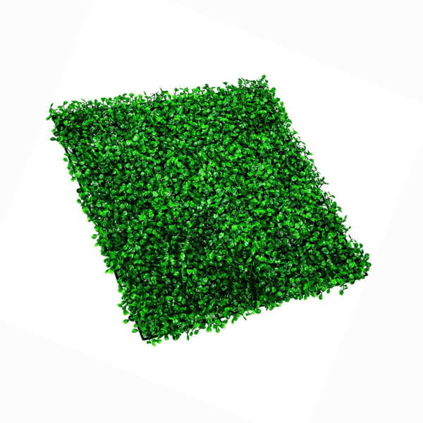 Artificial Panel 6-Pack, UV-Protected 20" x 20" Faux Hedge Wall Tiles, 4 cm Thick Green Grass Backdrop, Privacy Fence for Indoor Outdoor Garden & Backyard Decor