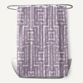 thumbnail image 1 of Simply Daisy 70" W x 73" H Woven Tiki Geometric Print Polyester Shower Curtain, Purple, 1 of 3