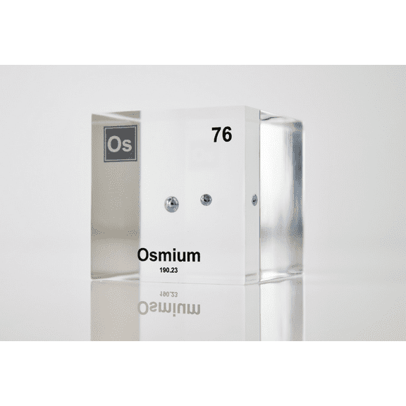 Engineered Labs Educational Osmium Element Cube Display Clear Acrylic USA