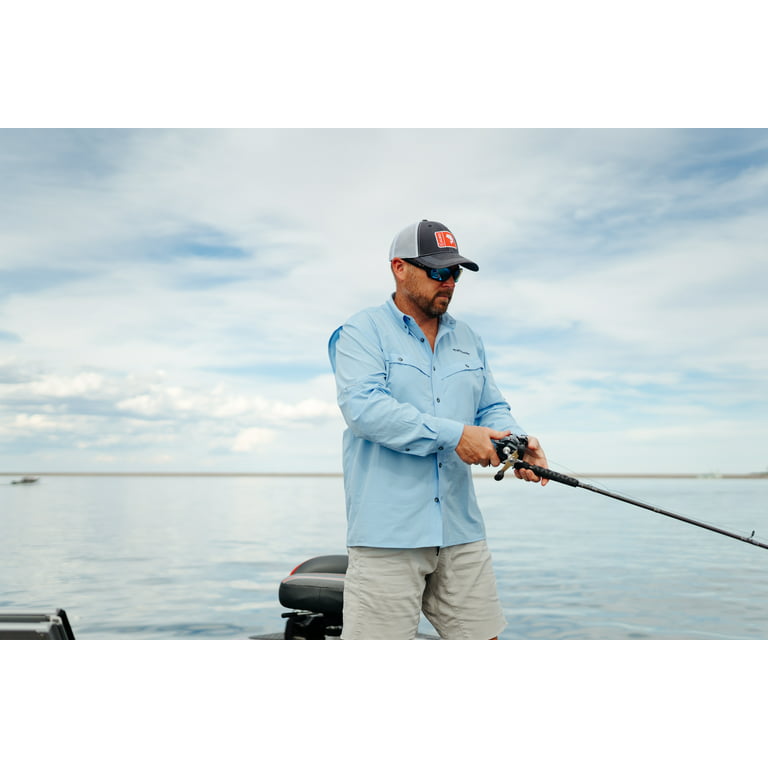 Whitewater Lightweight Moisture Wicking Long Sleeve Fishing Shirt with UPF  50 (Blue Bell, Medium)
