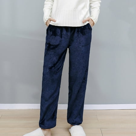 

Women s Warm Winter Sleepwear Womens Solid Flannel Pajama Pants