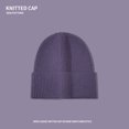 thumbnail image 1 of LinYooLi Hat Girl Autumn And Winter Wool Hat High -Quality Solid Color Warming Ear -Cold Hat Korean Version Of Face Faces, Small Couple Tide Knitted Hat, 1 of 9