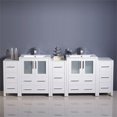 thumbnail image 3 of Torino 84" White Modern Double Sink Bathroom Cabinets with Integrated Sinks, 3 of 3