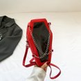 thumbnail image 4 of Bolso cruzado para mujer con forma de ataúd, bolso de mano de PVC PU para viajes de oficina (rojo), 4 of 6