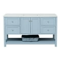 thumbnail image 2 of Lakeshore 60" Single Bathroom Vanity with Powder Blue Cabinet and Engineered White Top, 2 of 6