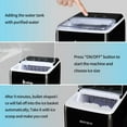 thumbnail image 5 of Portable Compact Electric Ice Cube Maker Machine, Automatic Countertop Ice Cube Maker Machine with Ice Scoop & Basket, Fast Ice Maker 44lb in 24 Hours, Self-Cleaning Ice Maker for Office Bar, T134, 5 of 15