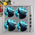 thumbnail image 2 of BaHomeck Electric Stove Burner Covers Set of 4,Round Metal Gas Stove Burner Covers 8 Inch and 10 Inch,Kitchen Decor,Angry Wolf Howling In The Night, 2 of 2