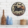 thumbnail image 3 of Yayeee 10" Wall Clock Battery Operated Quartz Round Silent Non-Ticking Home Decor, Black Halloween Cat, 3 of 6