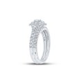 thumbnail image 3 of 10kt White Gold Round Diamond Bridal Wedding Ring Band Set 1 Cttw, 3 of 4