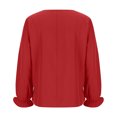 thumbnail image 3 of SHE IS My Orders past Orders Long Sleeve V Neck Shirts for Women Navy Womens Long Sleeve Tops Trendy Long Sleeve Shirts for Women Pluss Basic Cropped Tees for Women Cotton, 3 of 5