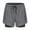 Gray-A, variant on FRSASU Men's 2 in 1 Running Shorts 5 inch Gym Athletic Workout Shorts with Liner Quick Dry drawstring Short with Pockets Black