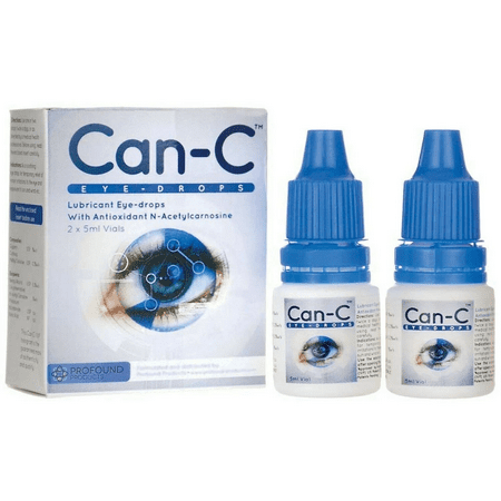 Can-c lubricant eye drops with n-acetylcarnosine 2 - 5 ml vials