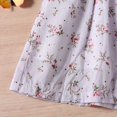 thumbnail image 4 of Vedolay Young Girl Dresses Vintage Floral Girls Dress Summer Casual Cotton Baby Dress,Purple 4-5 Years, 4 of 5