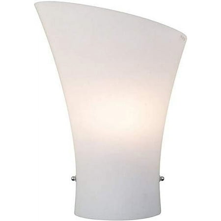 

GVJMTKP E20413-09 Conico ADA Compliant Modern Opal White Glass Designer Dress-alike Wall Sconce 1-Light 60 Watt 12 H x 9 W Chrome