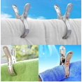 thumbnail image 2 of 3pcs Stainless steel clothes clip, beach chair towel clip, giant clothes clip, metal clip - prevents towels from being blown away, 2 of 4