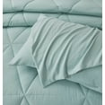 thumbnail image 3 of Chezmoi Collection Rory Aqua Comforter Set Queen Size 3-Piece Fluffy Soft Lightweight Bedding Triangle Quilted Stone-Washed Microfiber Comforter Set for All Season, 3 of 9