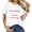 White, variant on Classic Fit - Feelings Too, Crew Neck, Short Sleev Women's Graphic Tees - Express Yourself with Bold Prints
