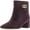 Bordeaux Kidsuede, variant on Lauren Ralph Lauren Womens Wynne Suede Ankle Booties Purple 9.5 Medium (B,M)