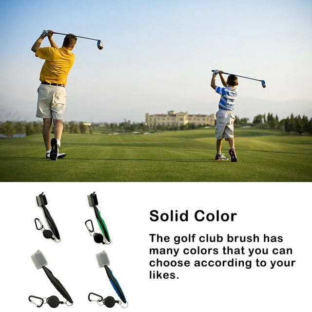 Baohd Stainless Steel Golf Club Brush Ergonomic Handheld Replacement Solid Color Shoe Brushes Cleaning Tool Accessories Yellow Lidless 1Set